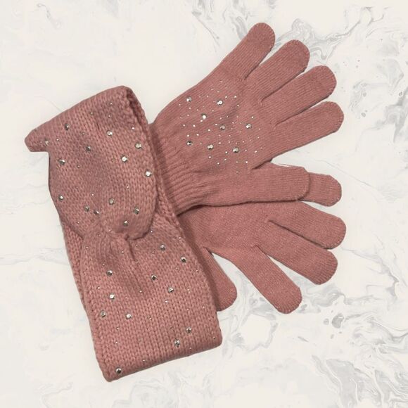 NWT BP. Two Piece Embellished Globes and Head Band - Pink- One Size - Picture 1 of 2